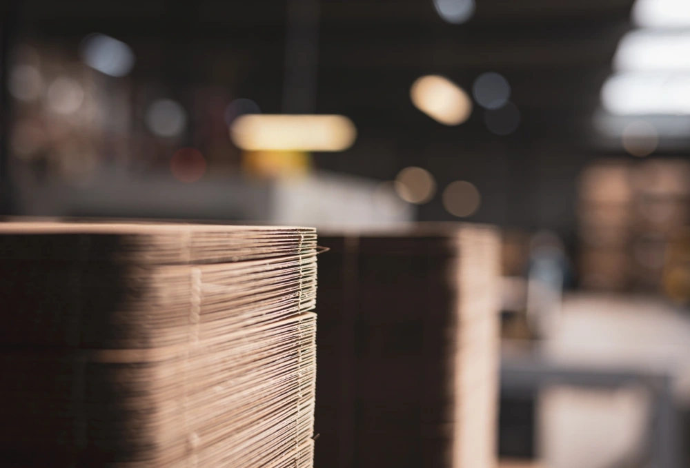 pallet van bedrukte dozen op maat